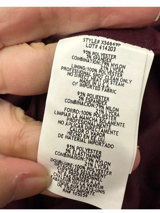 Xscape Evening Gown with Embellished Sleeves - Picture 9 of 10